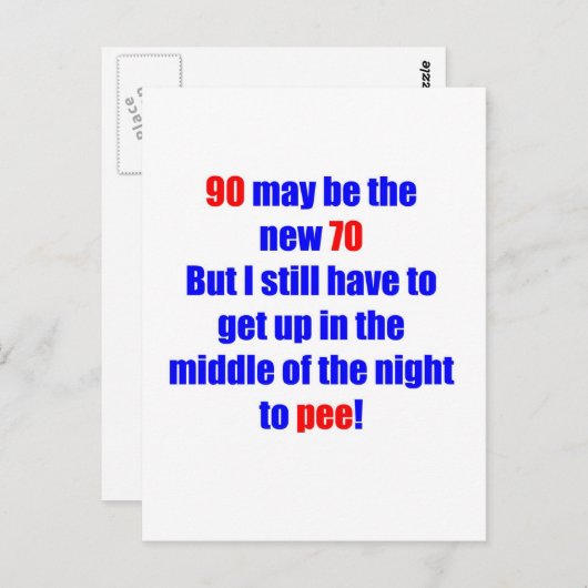 90 nieuwe 70 briefkaart (Voorkant / Achterkant)