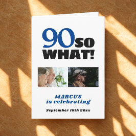 90 Nou ja Morsige 90ste verjaardag 2 foto's Verjaa Kaart