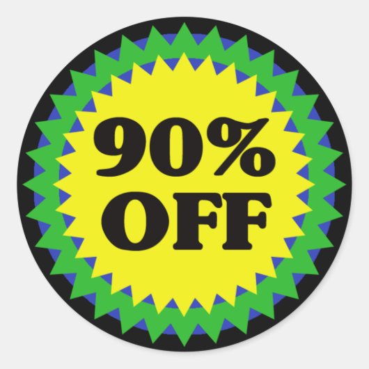90% OFF RETAIL SALE Sticker (Voorkant)
