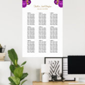 90 Paarse en gouden zweetzaaikaart Poster (Thuiskantoor)