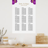 90 Paarse en gouden zweetzaaikaart Poster (Keuken)