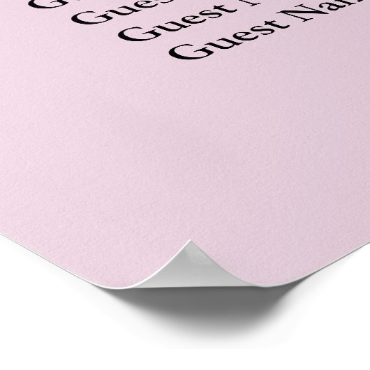 90 Paarse Simple Wedding Seating Chart Poster (Hoek)