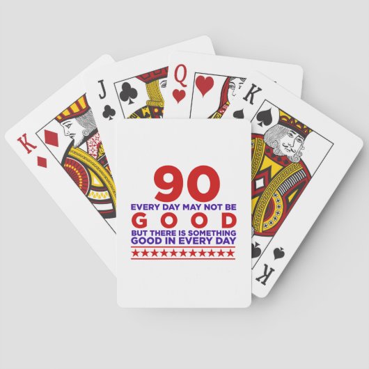 90 per dag kan niet goed zijn. pokerkaarten (Achterkant)