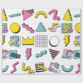 90 Pop Memphis Design Elements Cadeaupapier (Vlak)