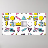 90 Pop Memphis Design Elements Poster (Voorkant)