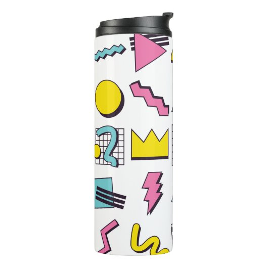 90 Pop Memphis Design Elements Thermosbeker (Gedraaid links)