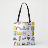 90 Pop Memphis Design Elements Tote Bag (Voorkant)