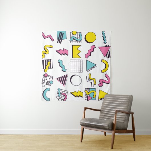 90 Pop Memphis Design Elements Wandkleed (In Situ (horizontaal))