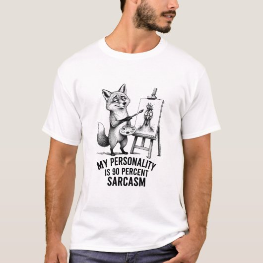 90 procent sarcasme vos t-shirt (Voorkant)