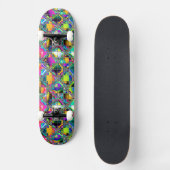 90 Rainbow Colorful Original Art Skateboard (Voorkant)