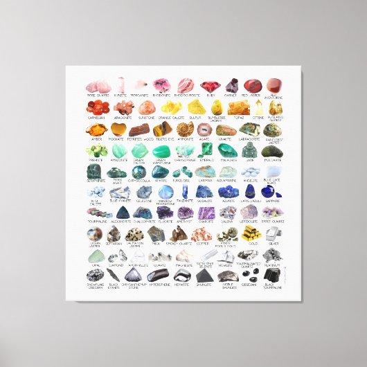 90 Rainbow Rocks Crystal Collectie Glossy Poster Canvas Afdruk (Voorkant)