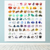 90 Rainbow Rocks Crystal Collectie Glossy Poster Canvas Afdruk (Insitu (Houten vloer))