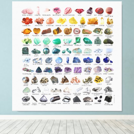 90 Rainbow Rocks Crystal Collectie Glossy Poster Canvas Afdruk (Insitu (Houten vloer))