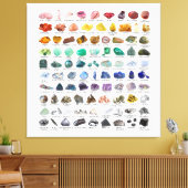 90 Rainbow Rocks Crystal Collectie Glossy Poster Canvas Afdruk (Insitu (Woonkamer))