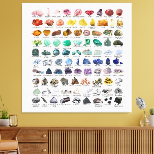 90 Rainbow Rocks Crystal Collectie Glossy Poster Canvas Afdruk (Insitu (Woonkamer))