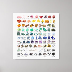 90 Rainbow Rocks Crystal Collectie Glossy Poster Canvas Afdruk