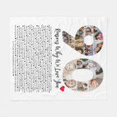 90 redenen waarom we van je houden 90ste verjaarda fleece deken (Voorkant (Horizontaal))