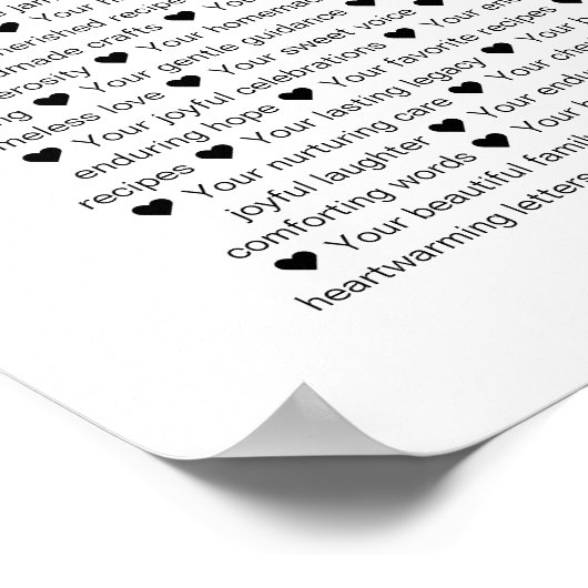 90 redenen waarom we van je houden 90ste verjaarda poster (Hoek)