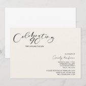 90 reizen rond de Zondag Modern Birthday Party Kaart (Voorkant / Achterkant)