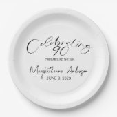 90 reizen rond de Zondag Partij Papieren Bordje (Voorkant)