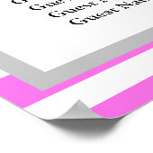 90 Roze/Witte Stenen Strijdstemkaart omhuld Poster (Hoek)