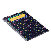  - 90 s Retro Arcade Geometric Pattern Notitieboek (Rechterzijde)