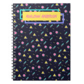  - 90 s Retro Arcade Geometric Pattern Notitieboek (Voorkant)