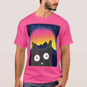 90 s Retrogolf Kawaii Cat Japans Indie esthetisch T-shirt