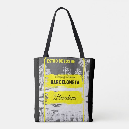 90´s stijl thema Barceloneta- Baarcelona tas (Achterkant)