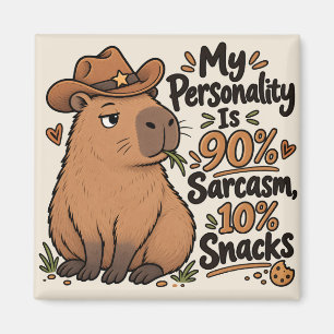 90% sarcasme 10% snacks leuke capibara magneet