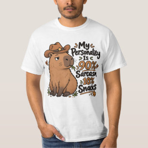 90% sarcasme 10% snacks leuke capibara t-shirt