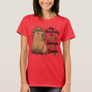 90% sarcasme 10% snacks leuke capybara t-shirt