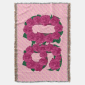 90 schattige roze roze roze roze bloemen 90e verja deken (Voorkant Verticaal)