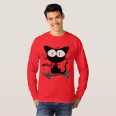 '90, skateboard kat, skateboard sterft nooit t-shirt (Voorkant volledig)