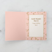 90 Vrouw Cartoon Glitter Glam Verjaardag Kaart (Binnen)