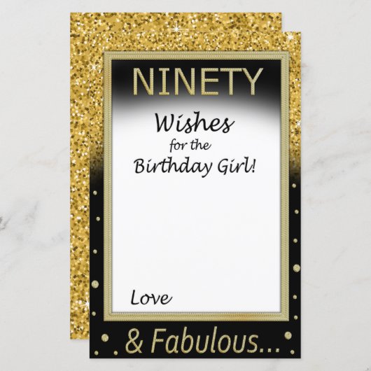 90 wensen voor het verjaardagsmeisje (Voorkant / Achterkant)