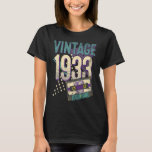 90 Year Old Vintage 1933 90th Birthday T-shirt<br><div class="desc">90 Year Old Vintage 1933 90th Birthday</div>