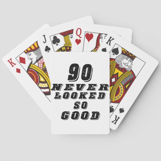 90 zag er nooit zo goed uit pokerkaarten (Achterkant)