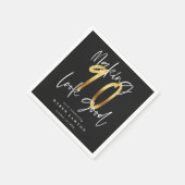 90 ziet er goed uit als een gouden verjaardagsfees servet (Hoek)