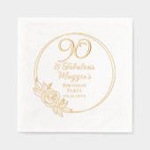 90and Fabulous 90th Birthday Party Stamped Folie Servetten (Voorkant)