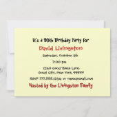 90e - 99e verjaardag van de Rode Kaarsen van de Pa Kaart (Achterkant)