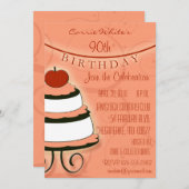 90e - 99e verjaardag van uitnodigingen van de Birt (Voorkant / Achterkant)