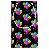 90e Birthday-ballonnen en Confetti Small Gift Bag Klein Cadeauzakje (Achterkant)