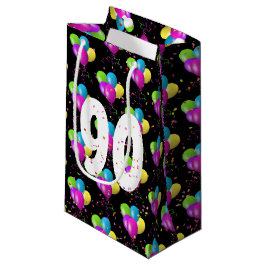 90e Birthday-ballonnen en Confetti Small Gift Bag Klein Cadeauzakje