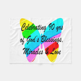 90E BIRTHDAY BLESSING FLEECE DEKEN