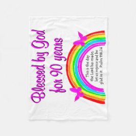 90E BIRTHDAY BLESSING FLEECE DEKEN