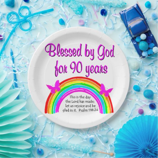 90E BIRTHDAY BLESSING PAPIEREN BORDJE (Feest)