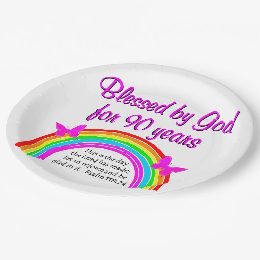 90E BIRTHDAY BLESSING PAPIEREN BORDJE (Gekanteld)