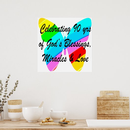 90E BIRTHDAY BLESSING POSTER (Keuken)