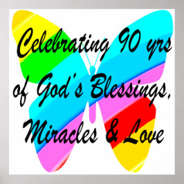 90E BIRTHDAY BLESSING POSTER